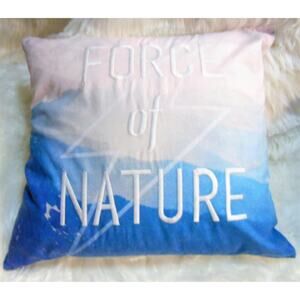 Pottery Barn PILLOW COVER + INSERT 18x18 Force of Nature Blue Nautical Mountains